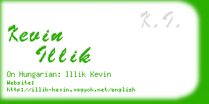 kevin illik business card